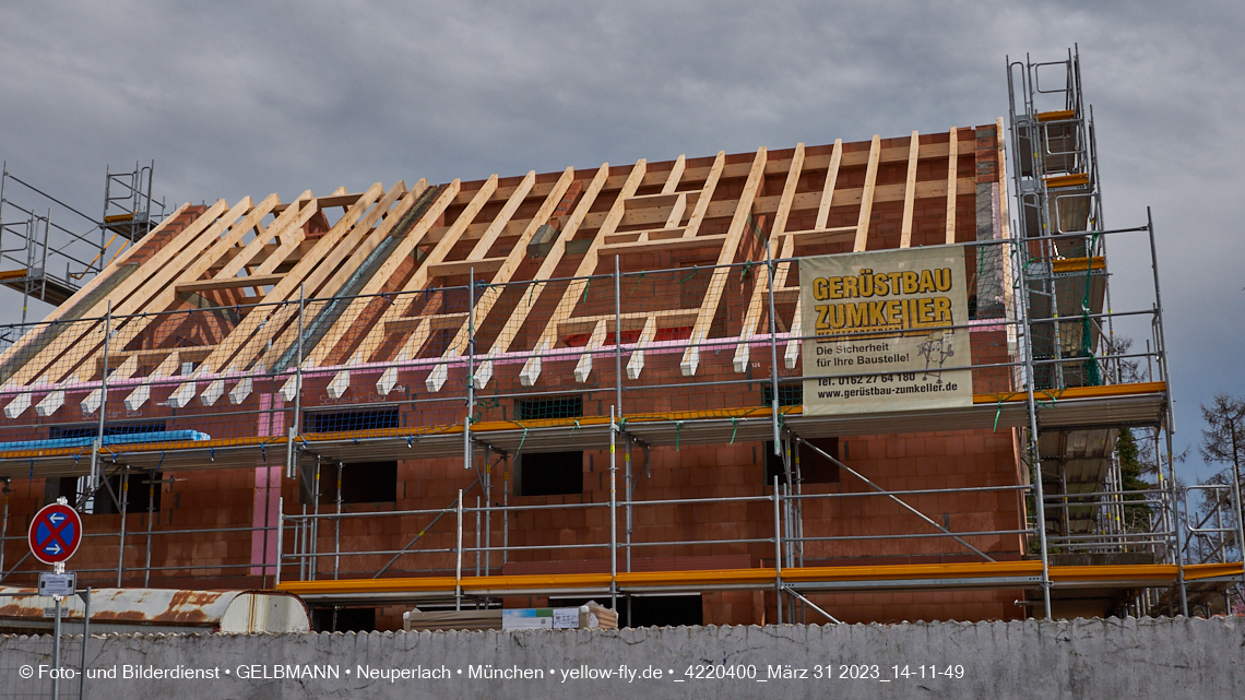 31.03.2023 - Baustelle zu einem Mehrfamilienhaus in der Niederalmstraße 16